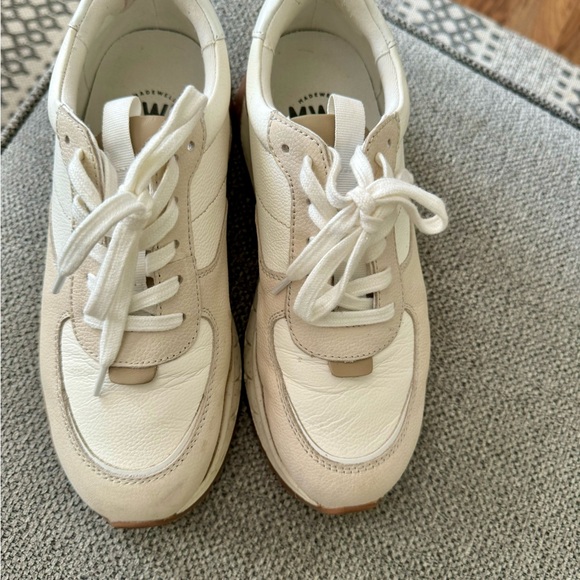 Madewell Kickoff Trainer Sneakers SZ 7 Like New Beige - Picture 3 of 6